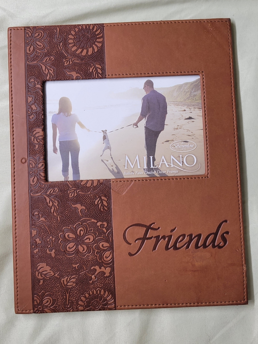 Milano Friends Brown Faux Leather Photo Frame